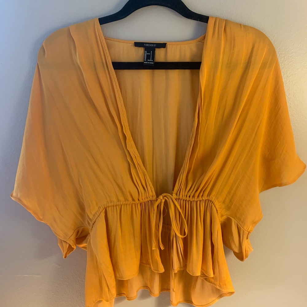 Mustard Yellow Flowy Blouse